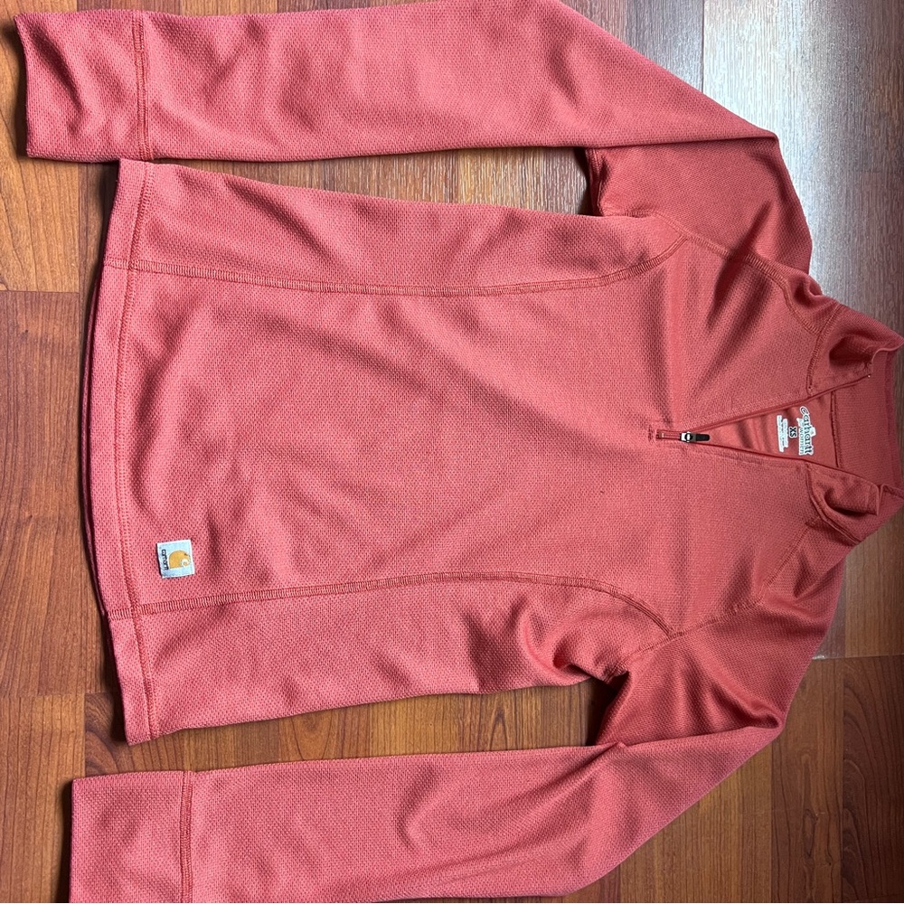 Carhartt Women's Red Quarter-Zip Pullover